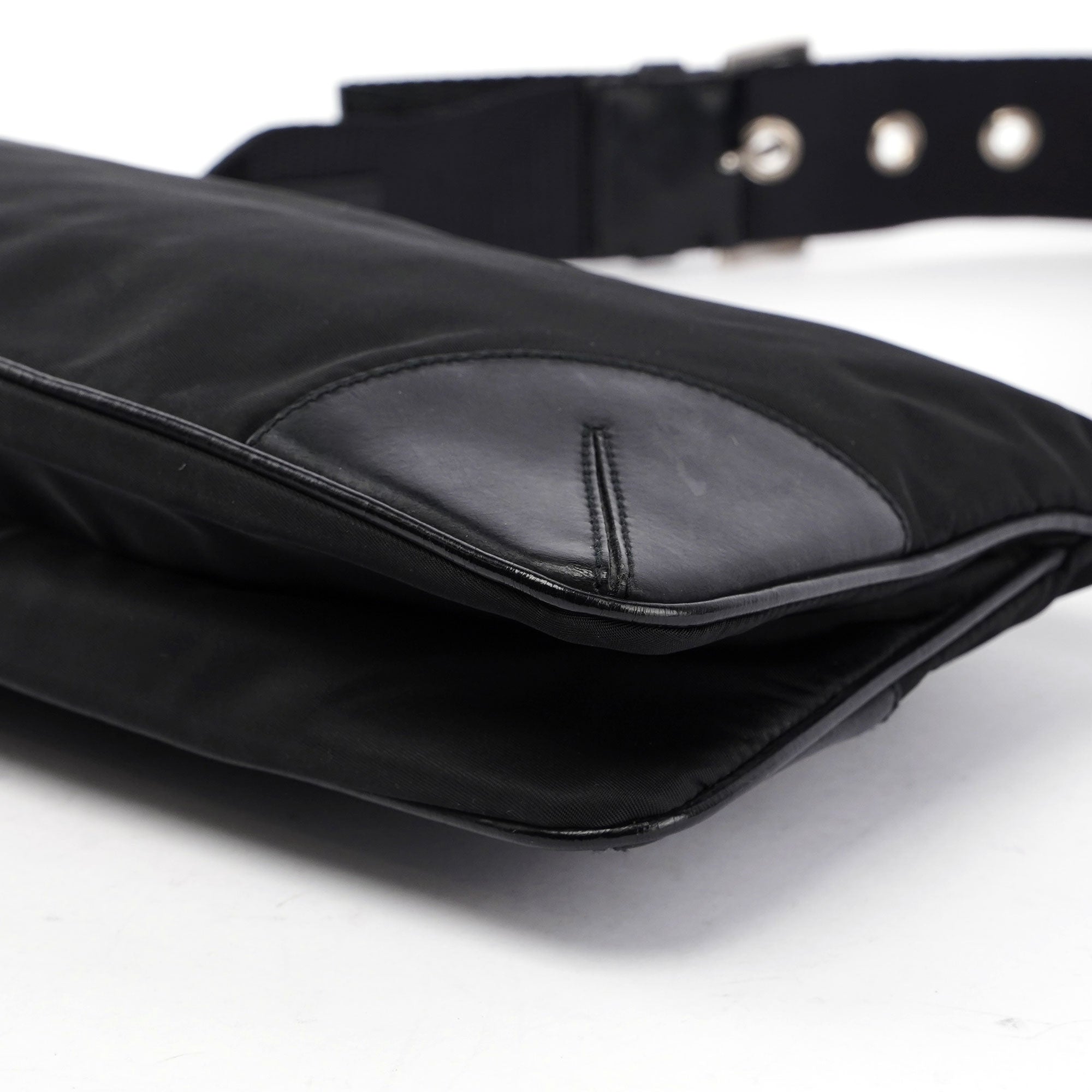 Prada Black Tessuto Leather Shoulder Bag