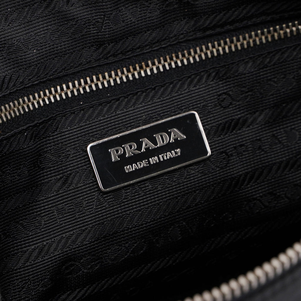 Prada Black Tessuto Leather Shoulder Bag