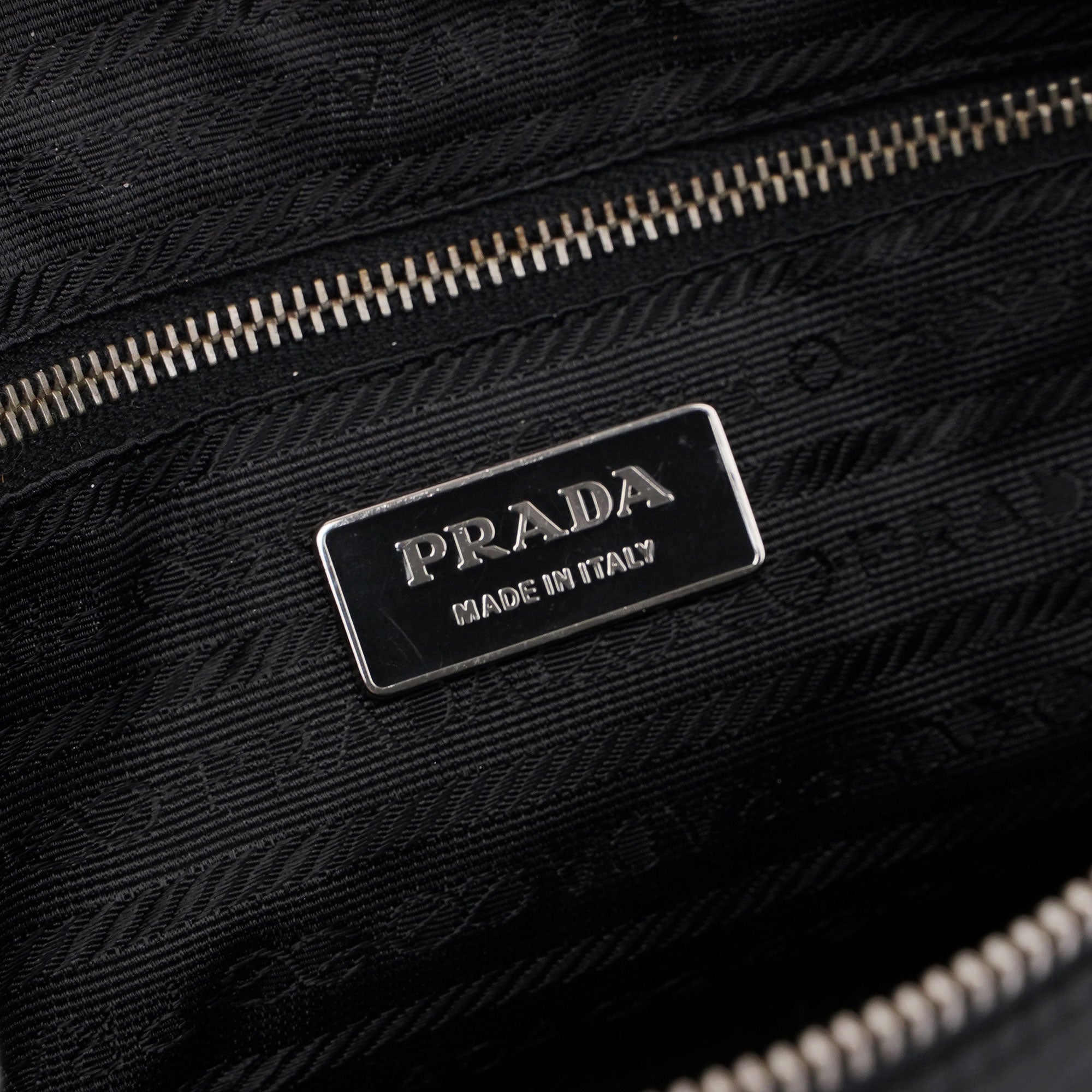 Prada Black Tessuto Leather Shoulder Bag