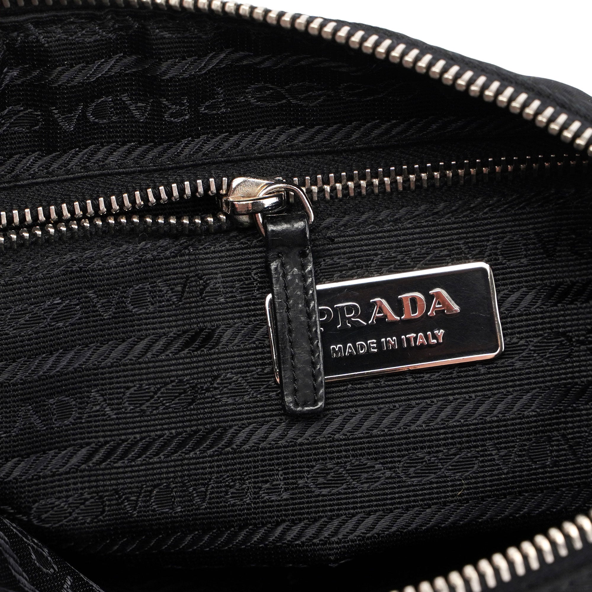 Prada Black Tessuto Leather Shoulder Bag