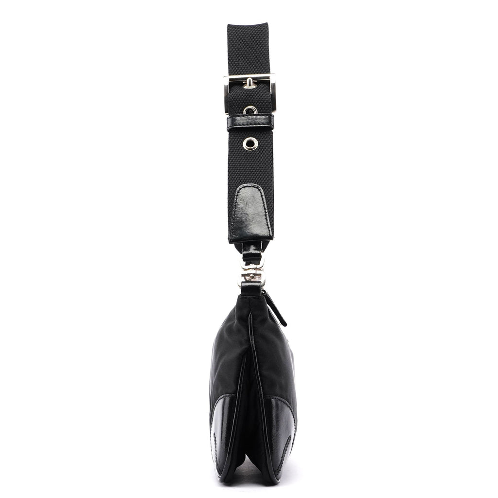 Prada Black Tessuto Leather Shoulder Bag
