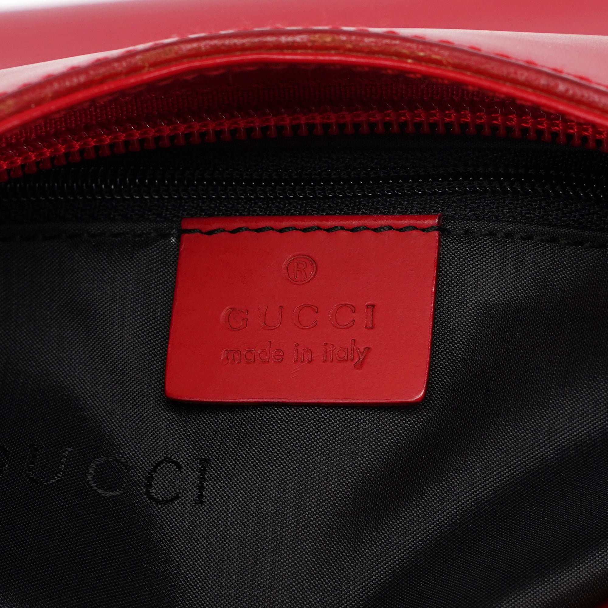 Red Calfskin Hobo Shoulder Bag