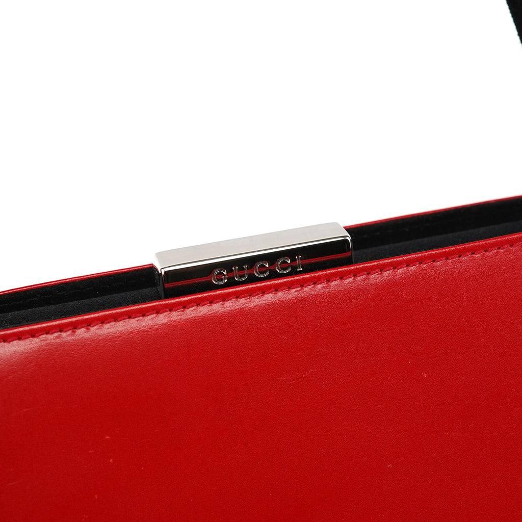 Red Calfskin Leather Tote Bag