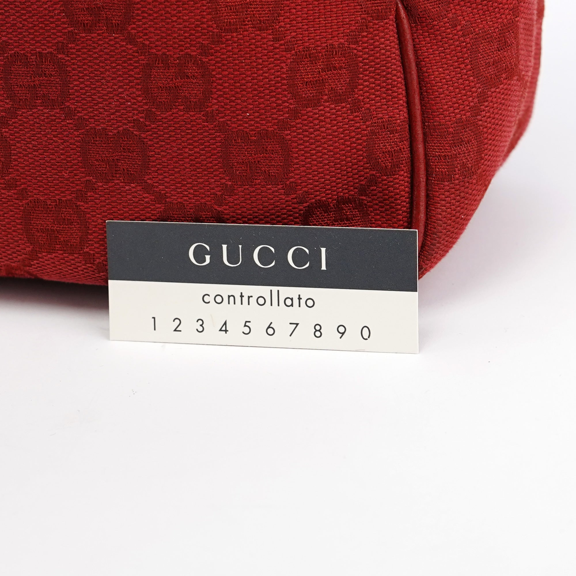 Red GG Leather Shoulder Bag