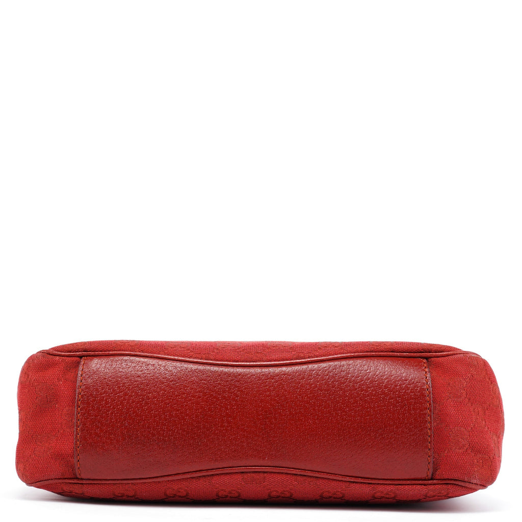 Red GG Leather Shoulder Bag