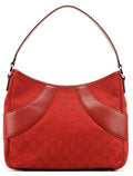 Red GG Leather Shoulder Bag