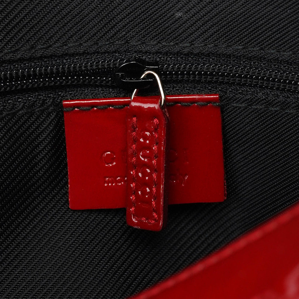 Red GG Patent Leather Tote Bag