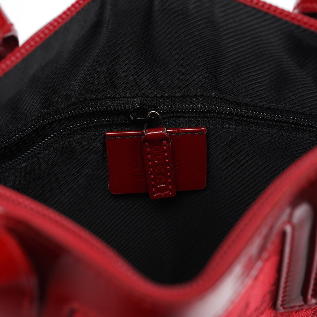 Red GG Patent Leather Tote Bag