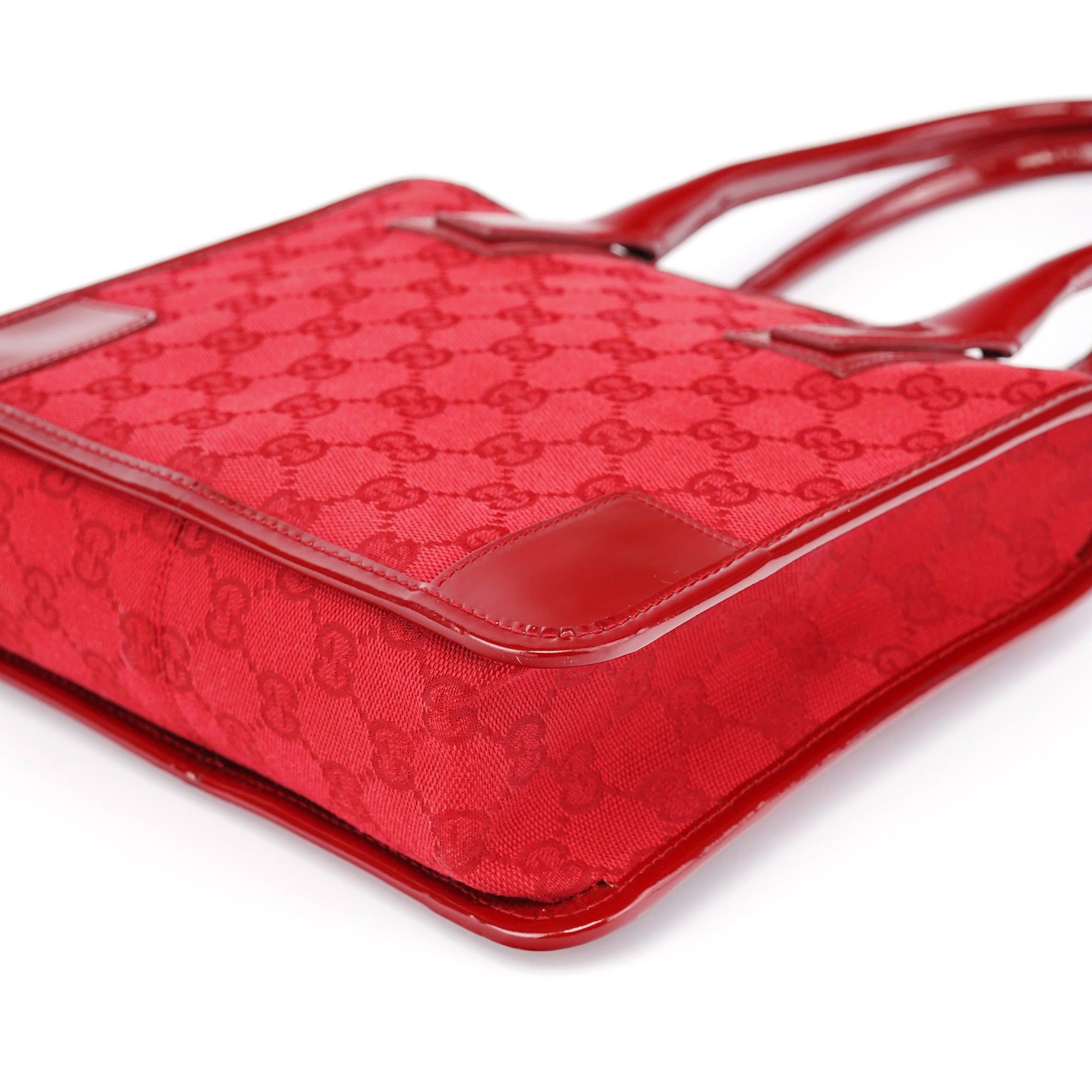 Red GG Patent Leather Tote Bag