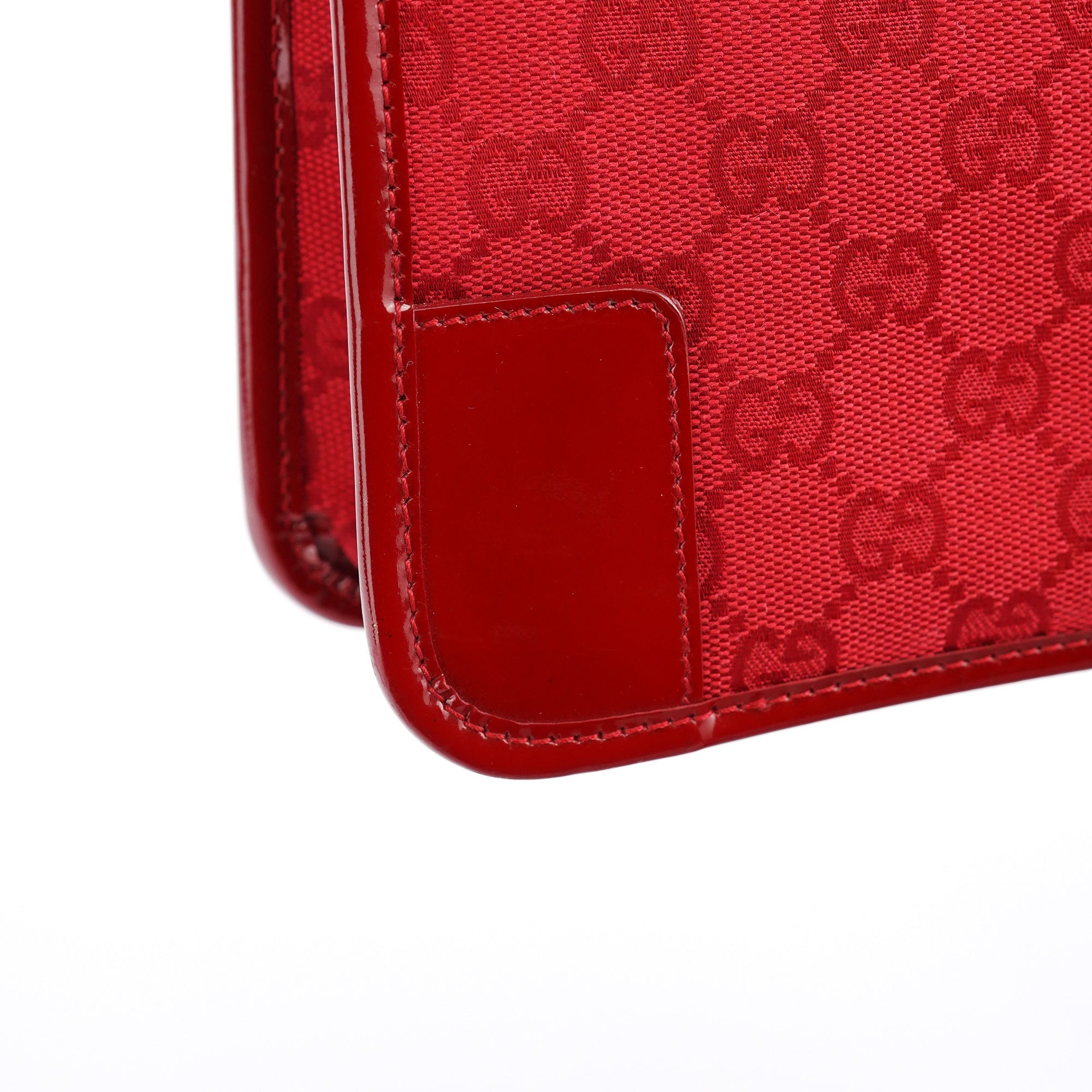Red GG Patent Leather Tote Bag