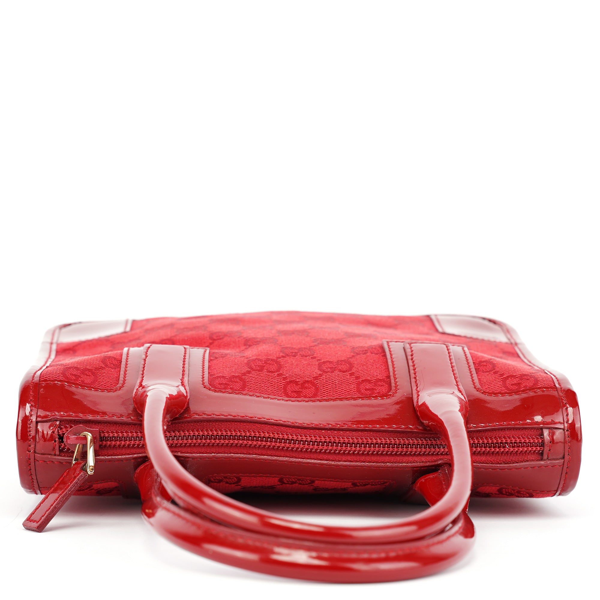 Red GG Patent Leather Tote Bag