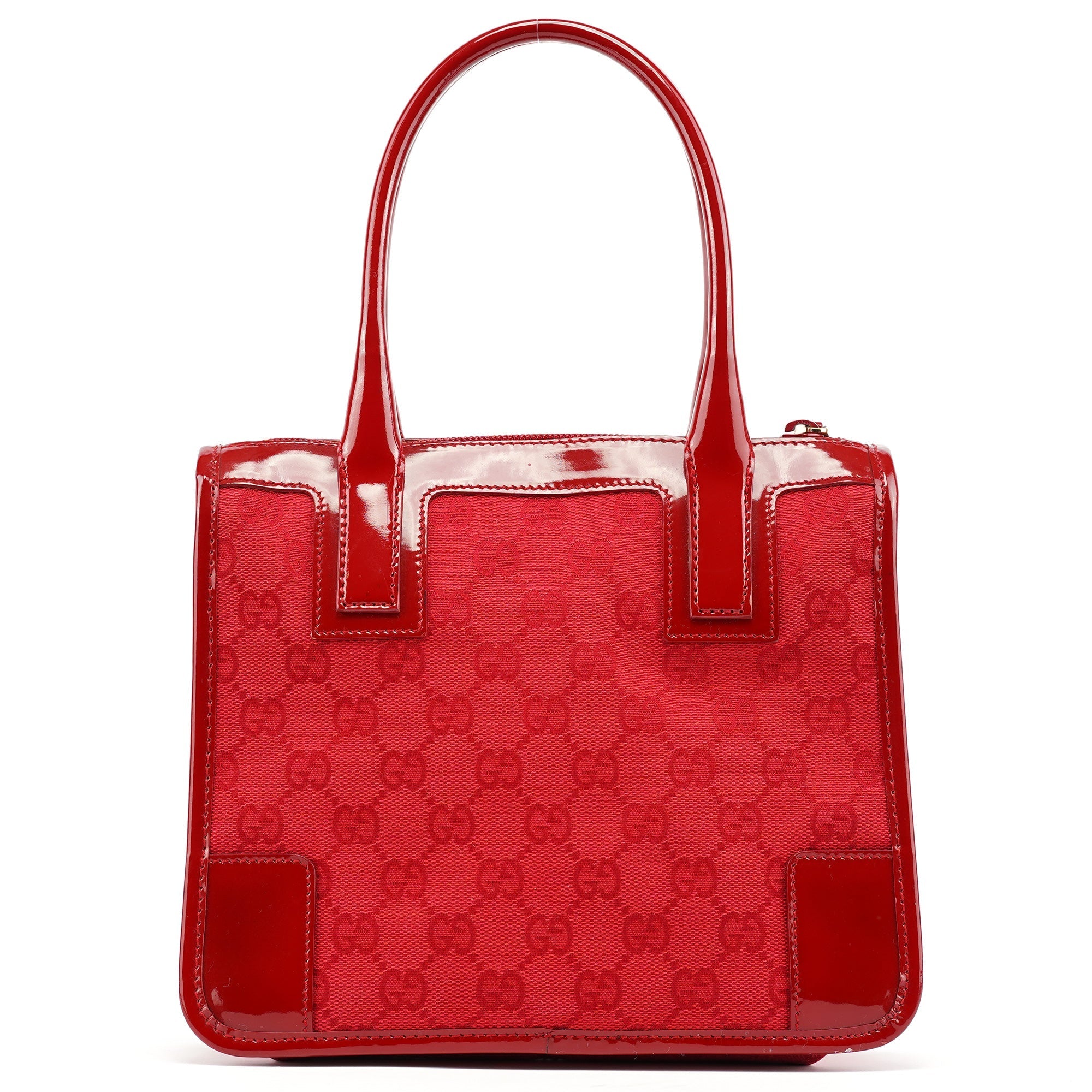 Red GG Patent Leather Tote Bag