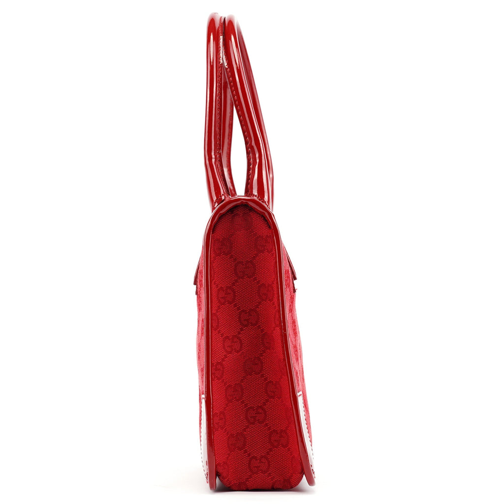Red GG Patent Leather Tote Bag