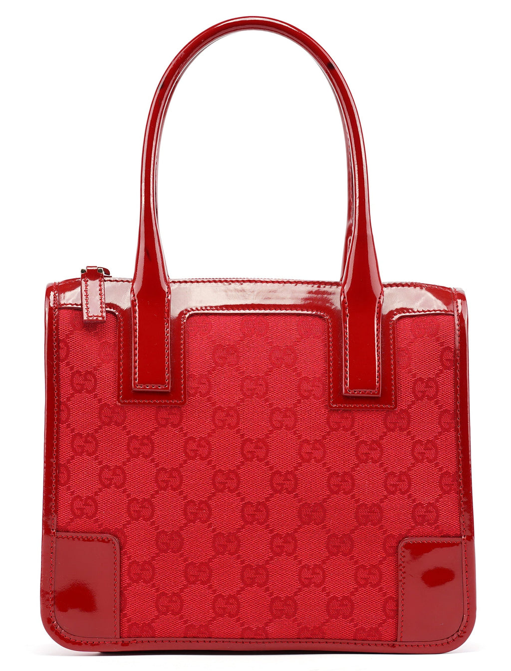 Red GG Patent Leather Tote Bag