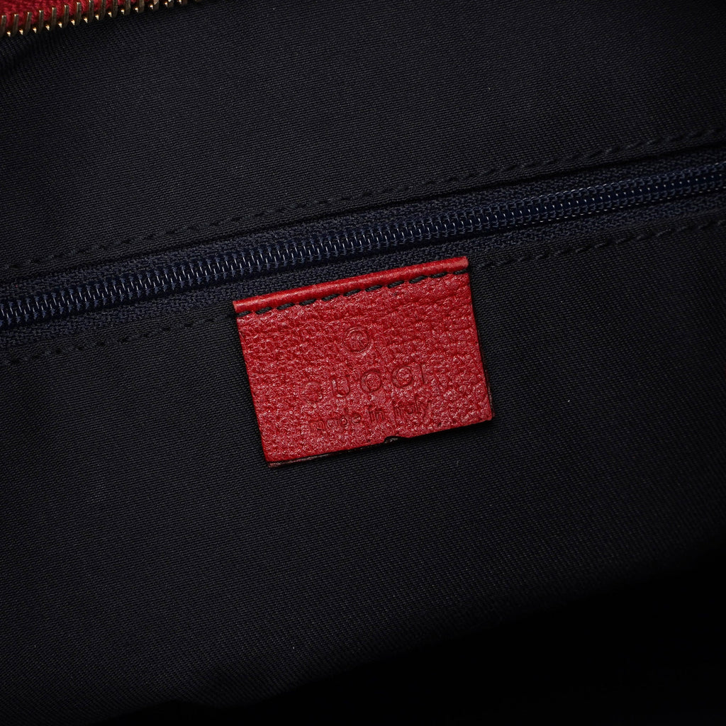 Red Leather D-Ring Shoulder Bag