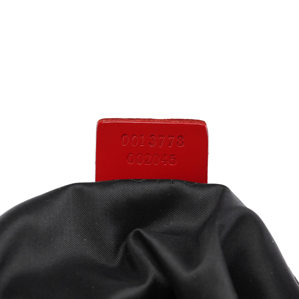 Red Matte Leather Shoulder Bag