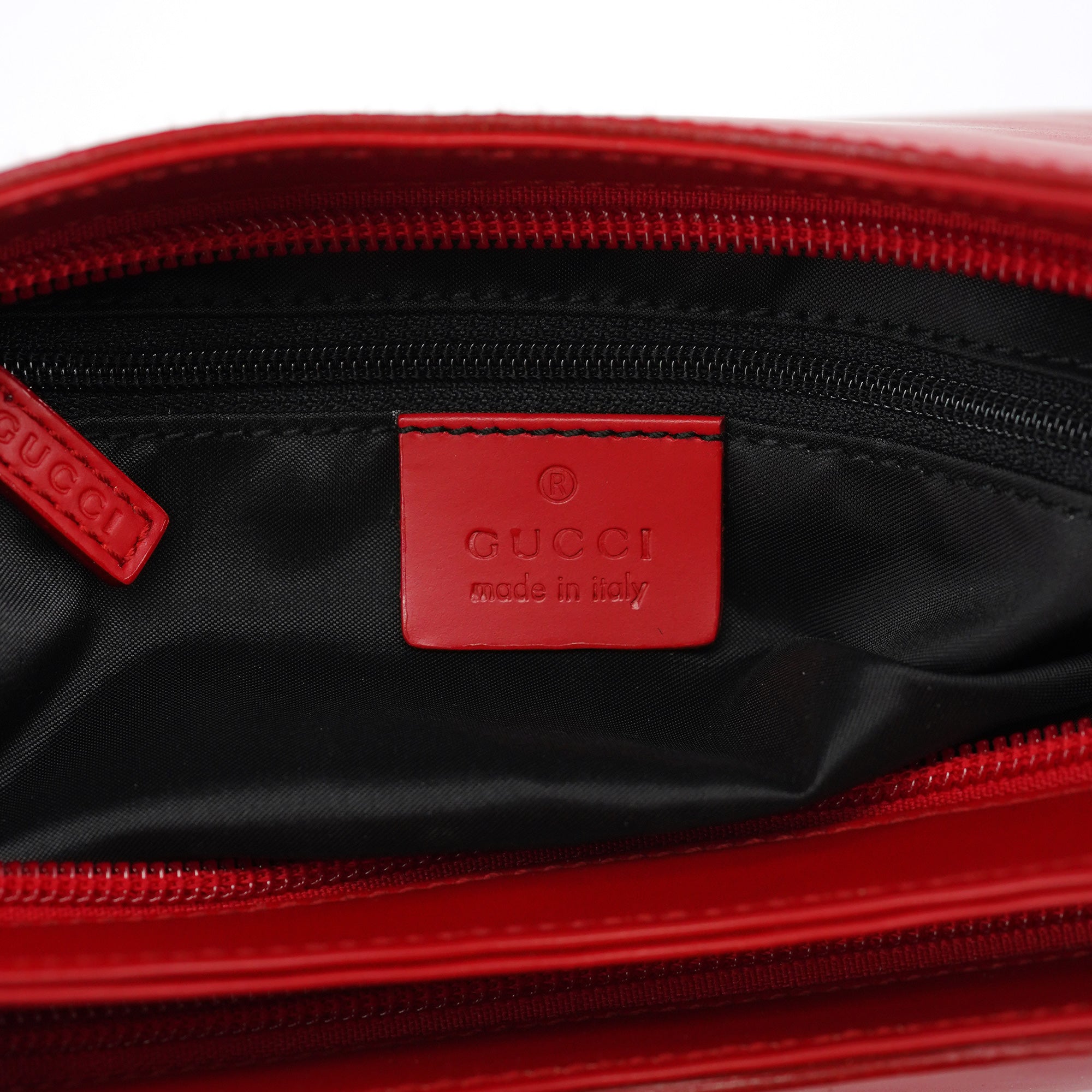 Red Matte Leather Shoulder Bag