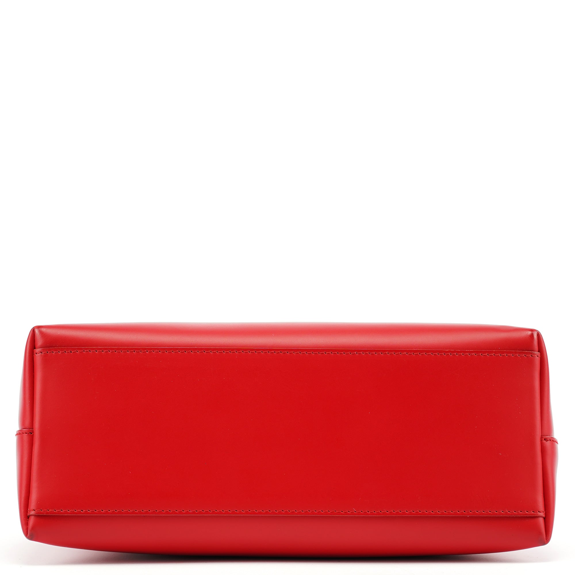 Red Matte Leather Shoulder Bag