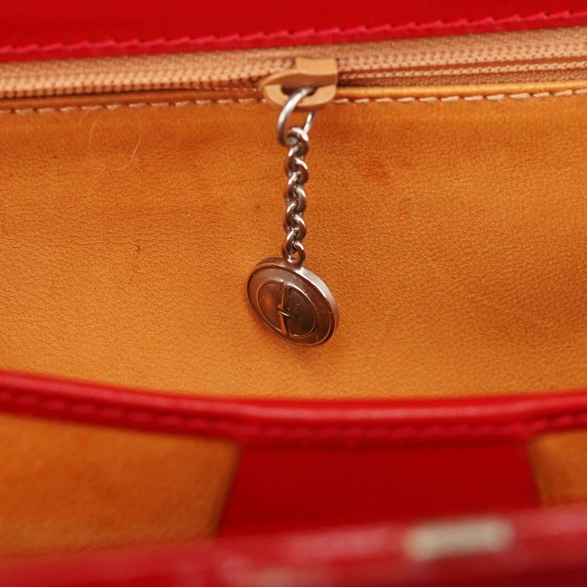 Red Patent Leather Clutch Handbag
