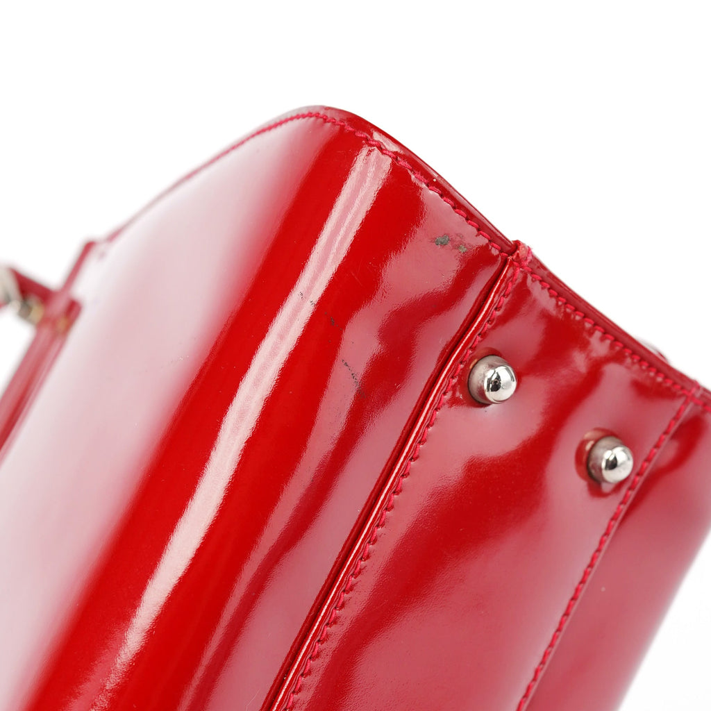 Red Patent Leather Clutch Handbag