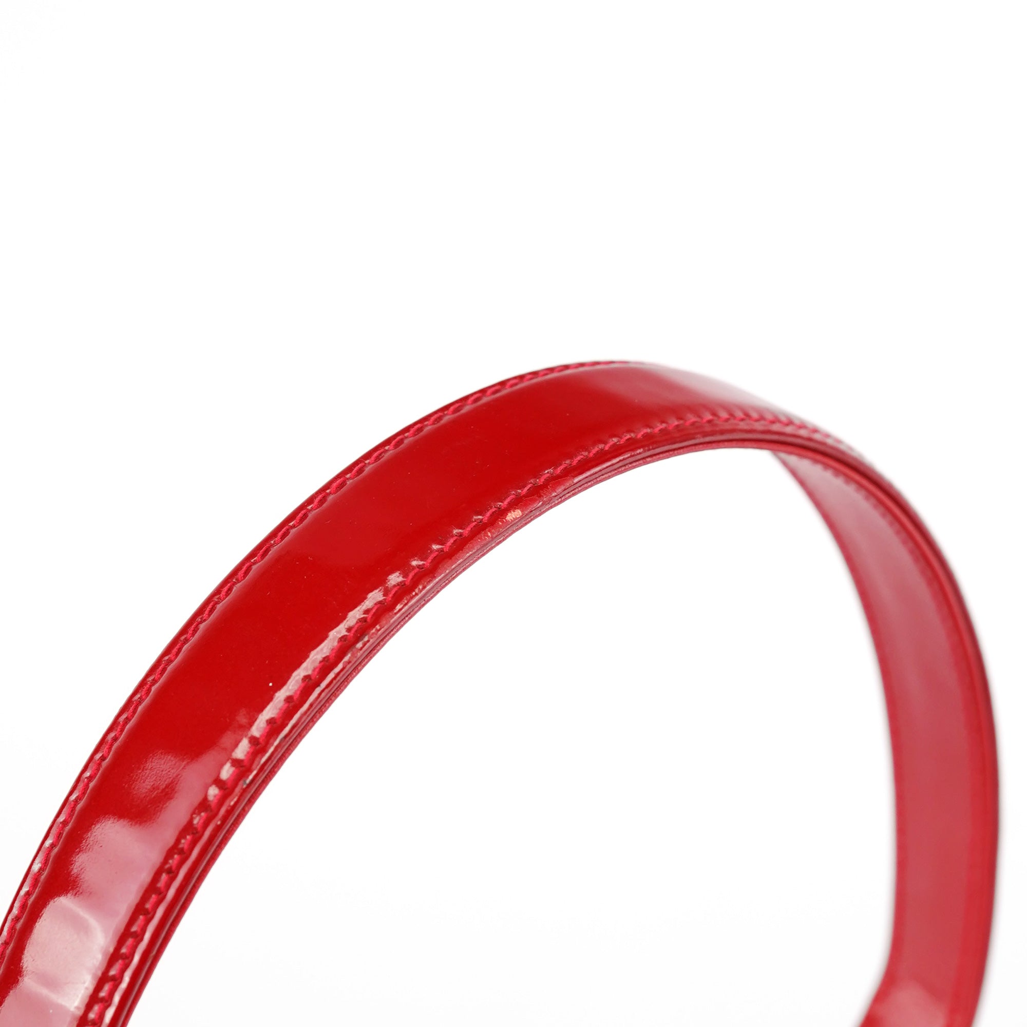 Red Patent Leather Clutch Handbag