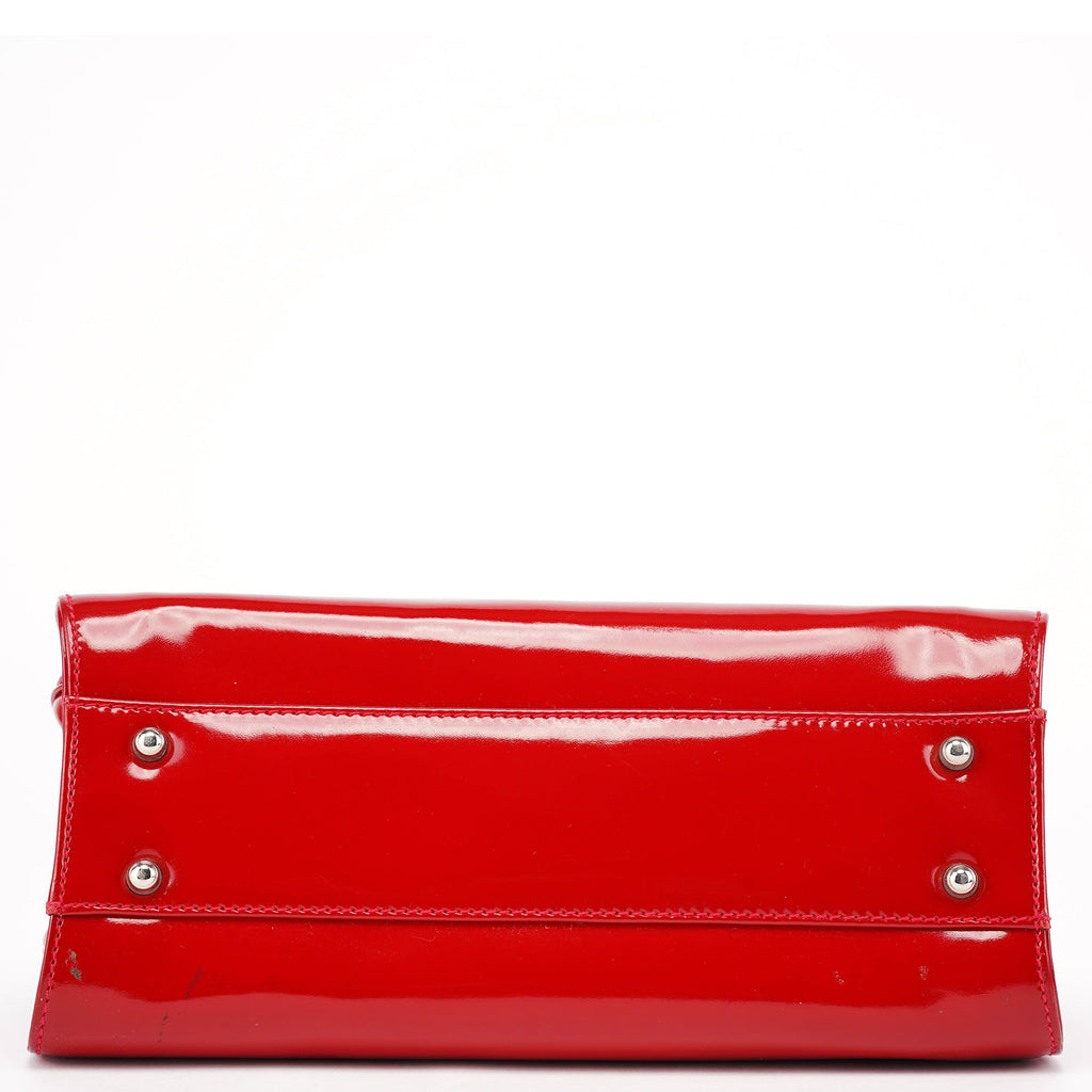 Red Patent Leather Clutch Handbag