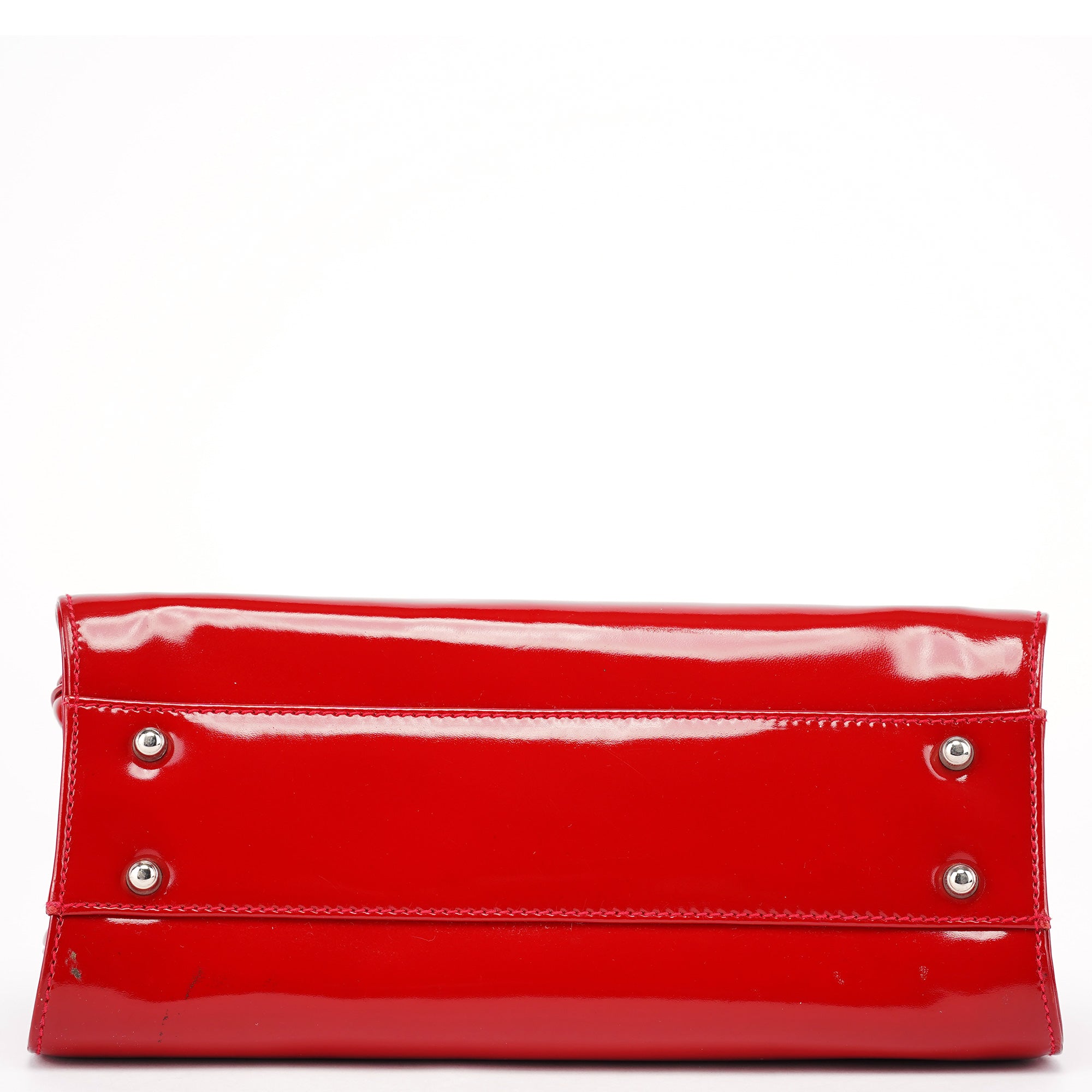 Red Patent Leather Clutch Handbag