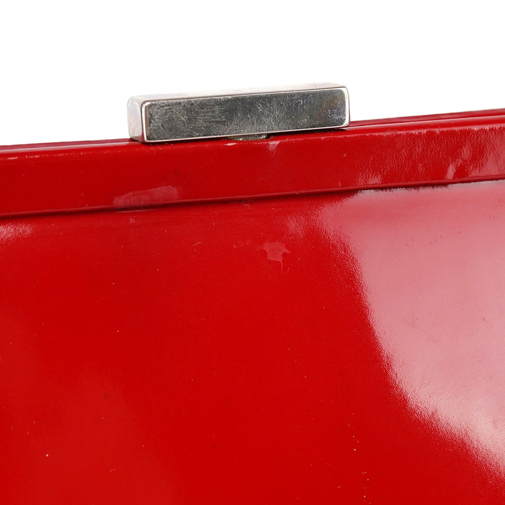 Red Patent Leather Clutch Handbag