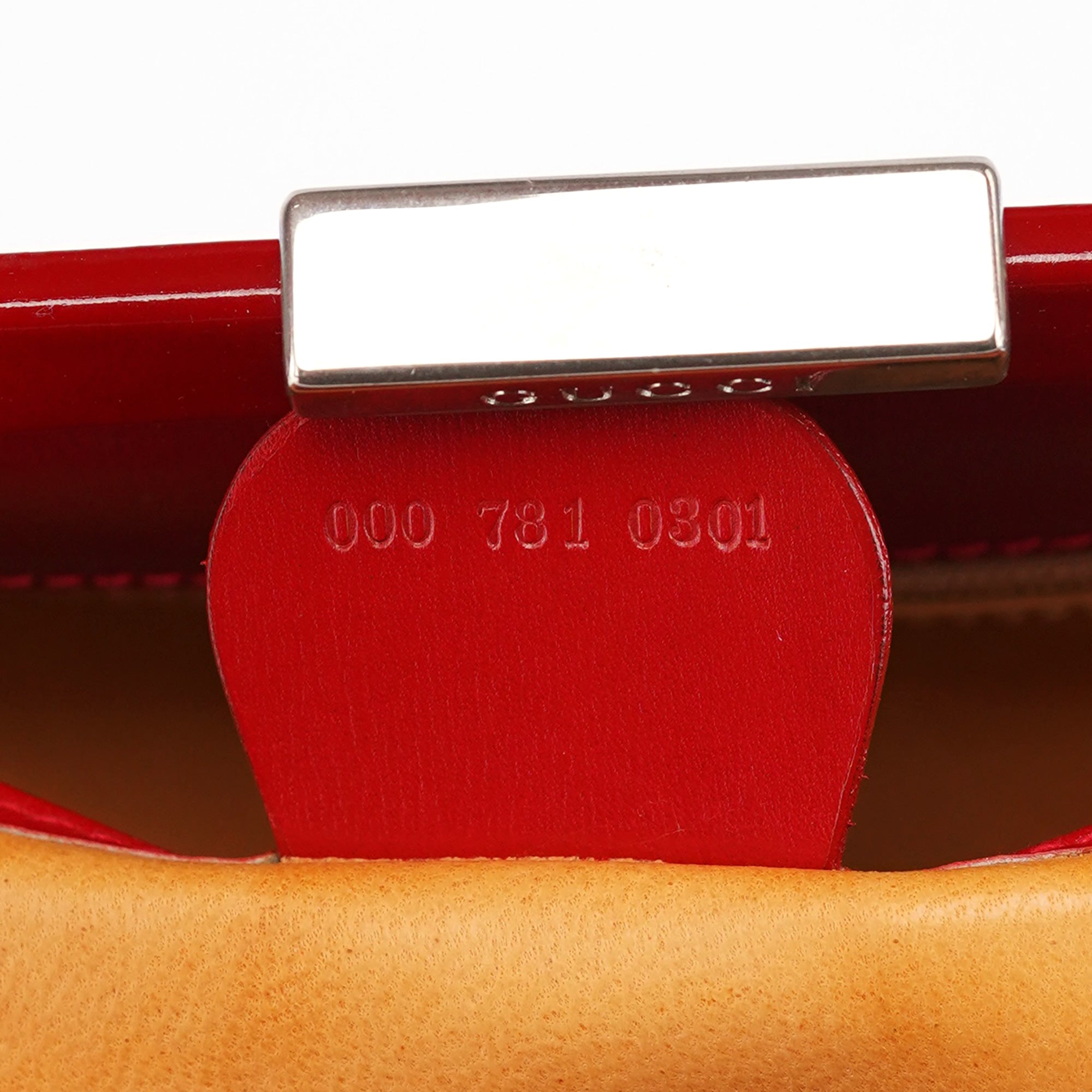 Red Patent Leather Clutch Handbag