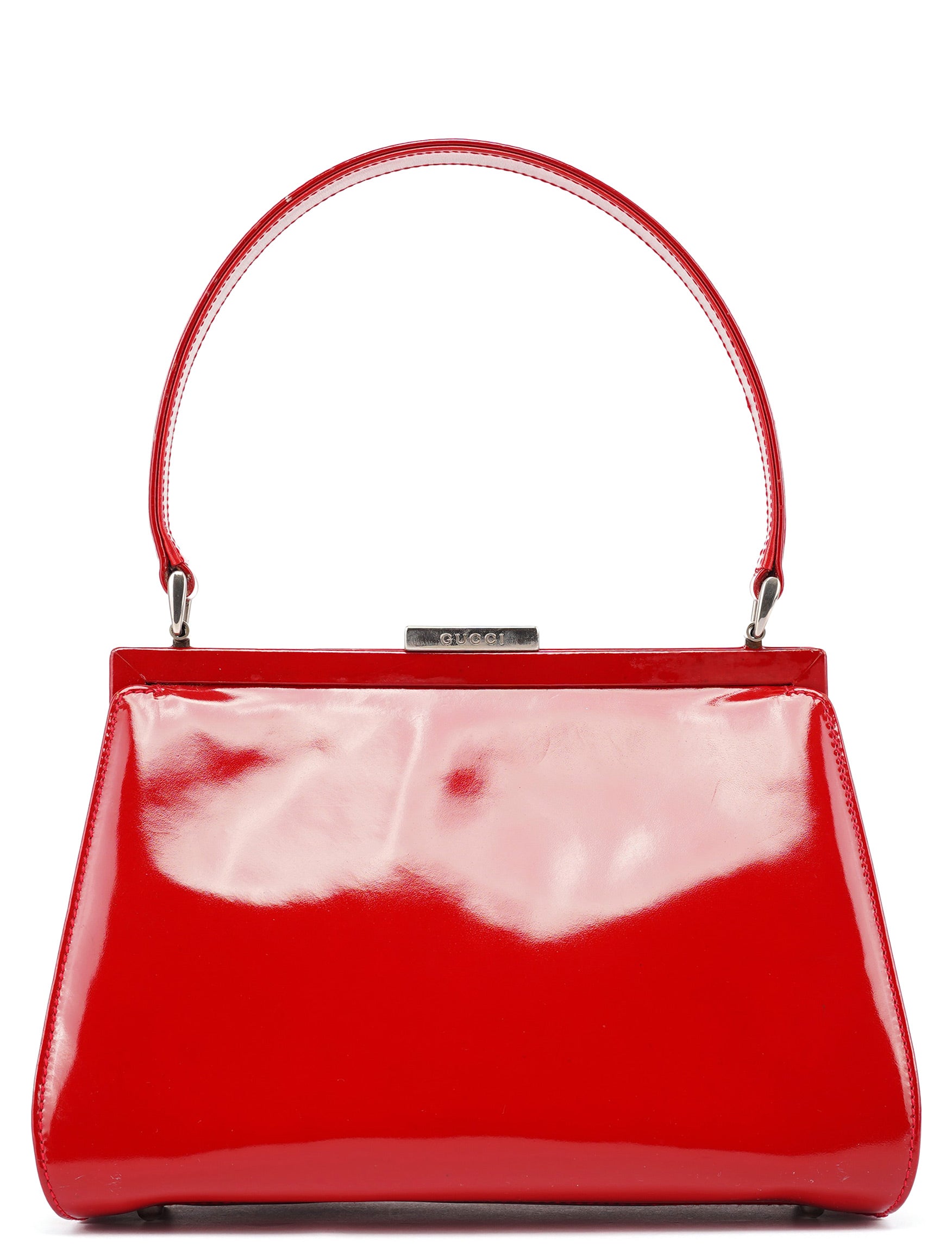 Red Patent Leather Clutch Handbag