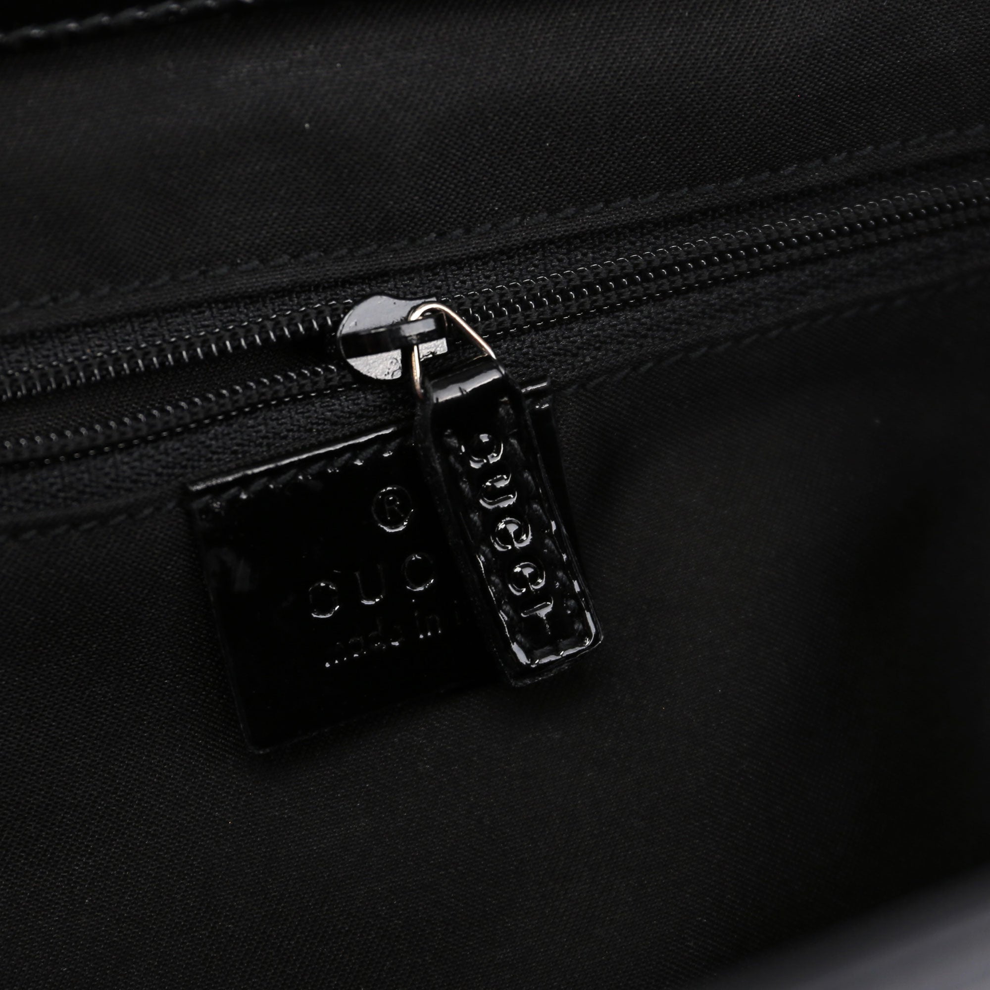 REPOST Black Patent Leather Bamboo Tote