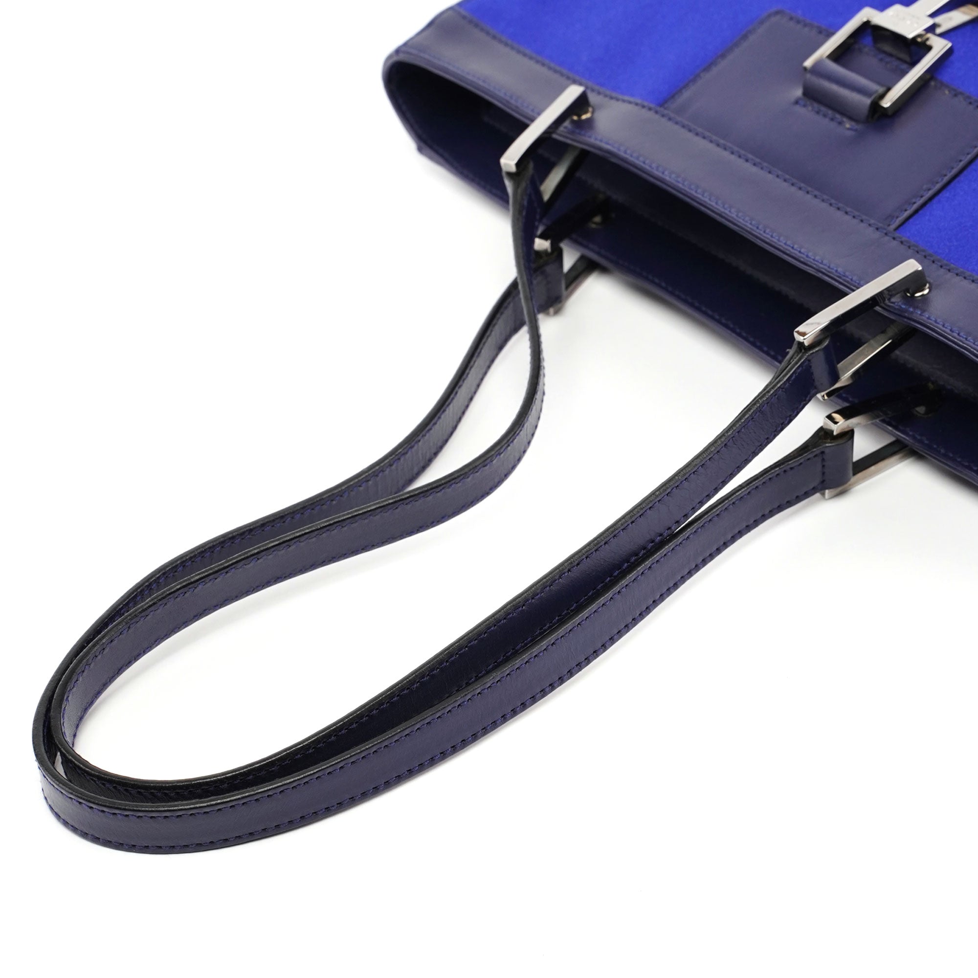 Royal Blue Jackie Satin Tote Bag