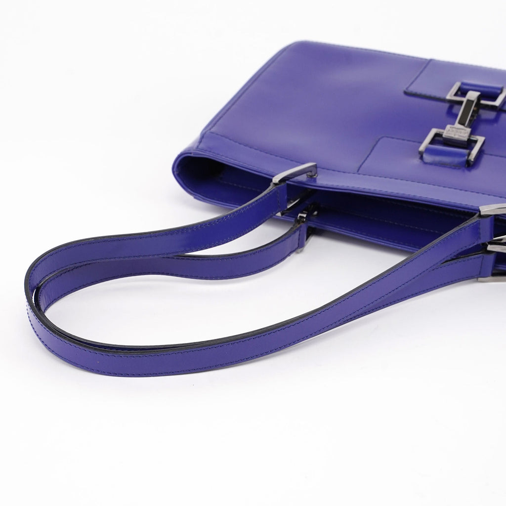 Royal Blue Patent Leather Jackie Tote