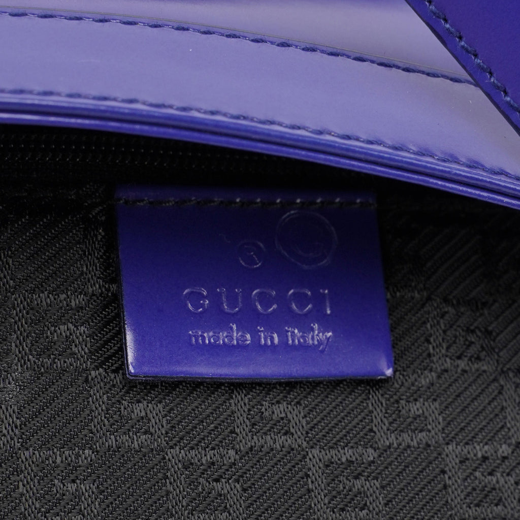 Royal Blue Patent Leather Jackie Tote
