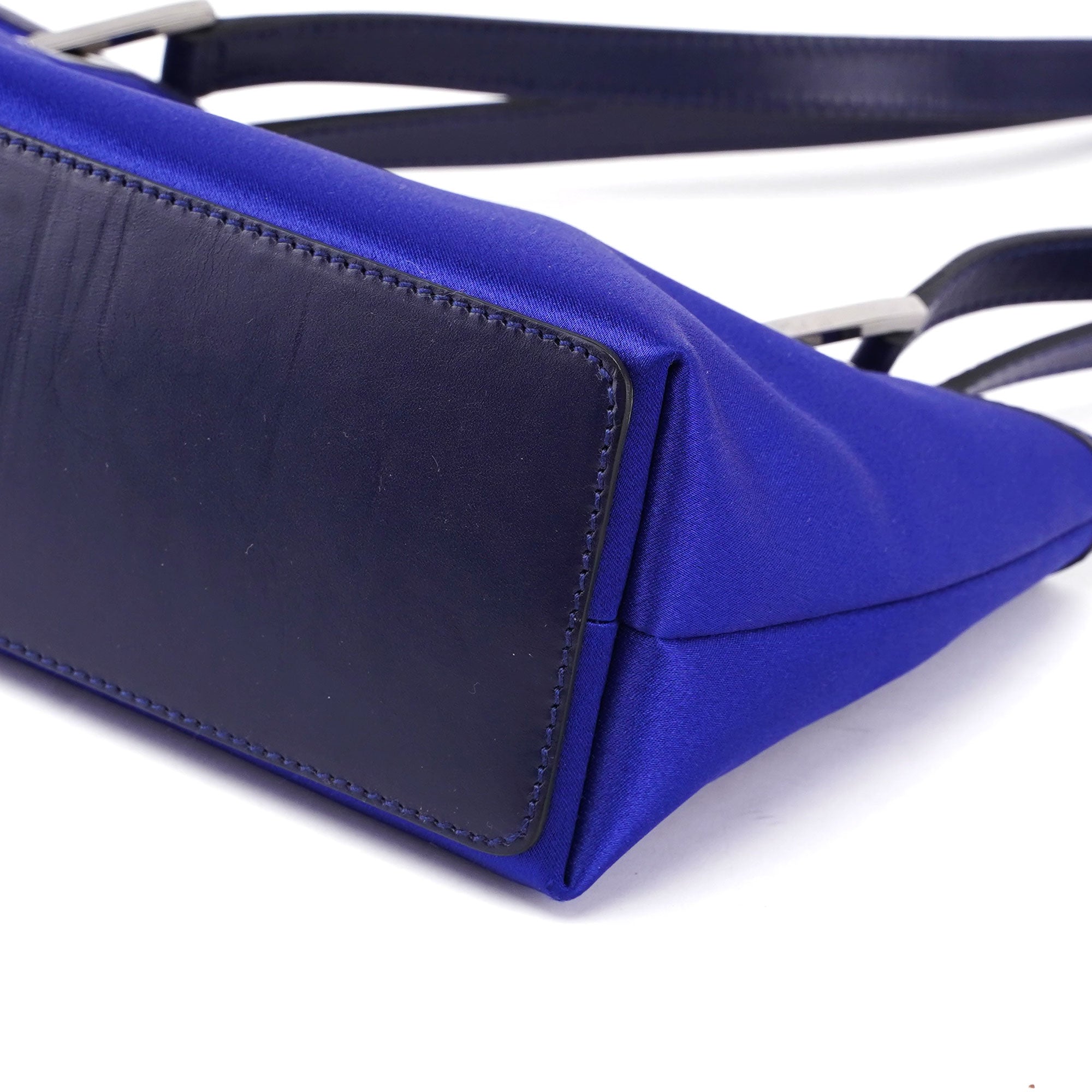 Royal Blue Satin Tote