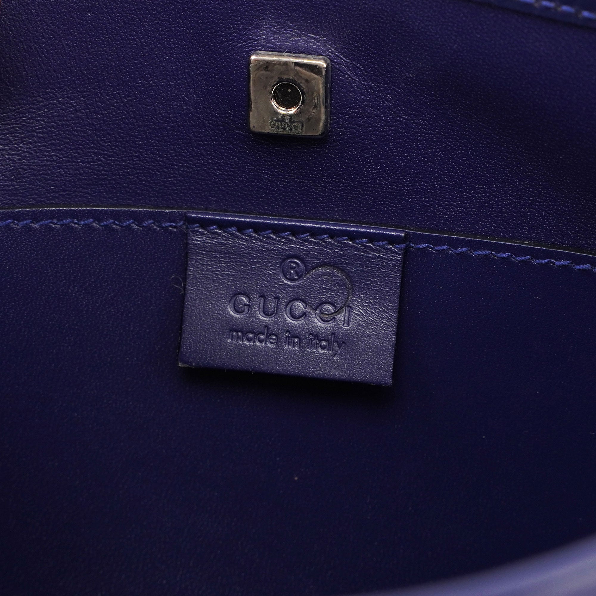 Royal Blue Satin Tote