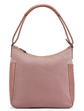 Soft Pink Canvas Leather Shoulder Bag