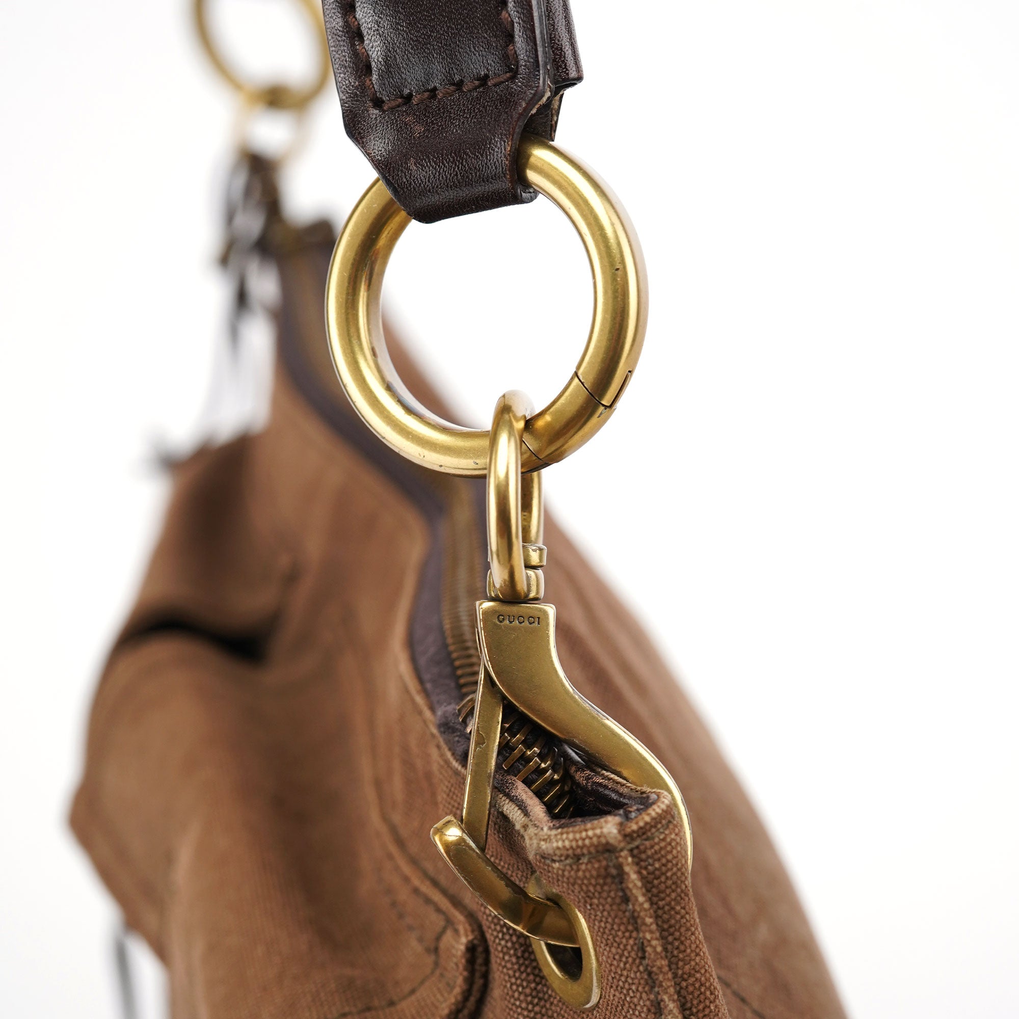 Spring 2003 Brown Canvas Shoulder Bag
