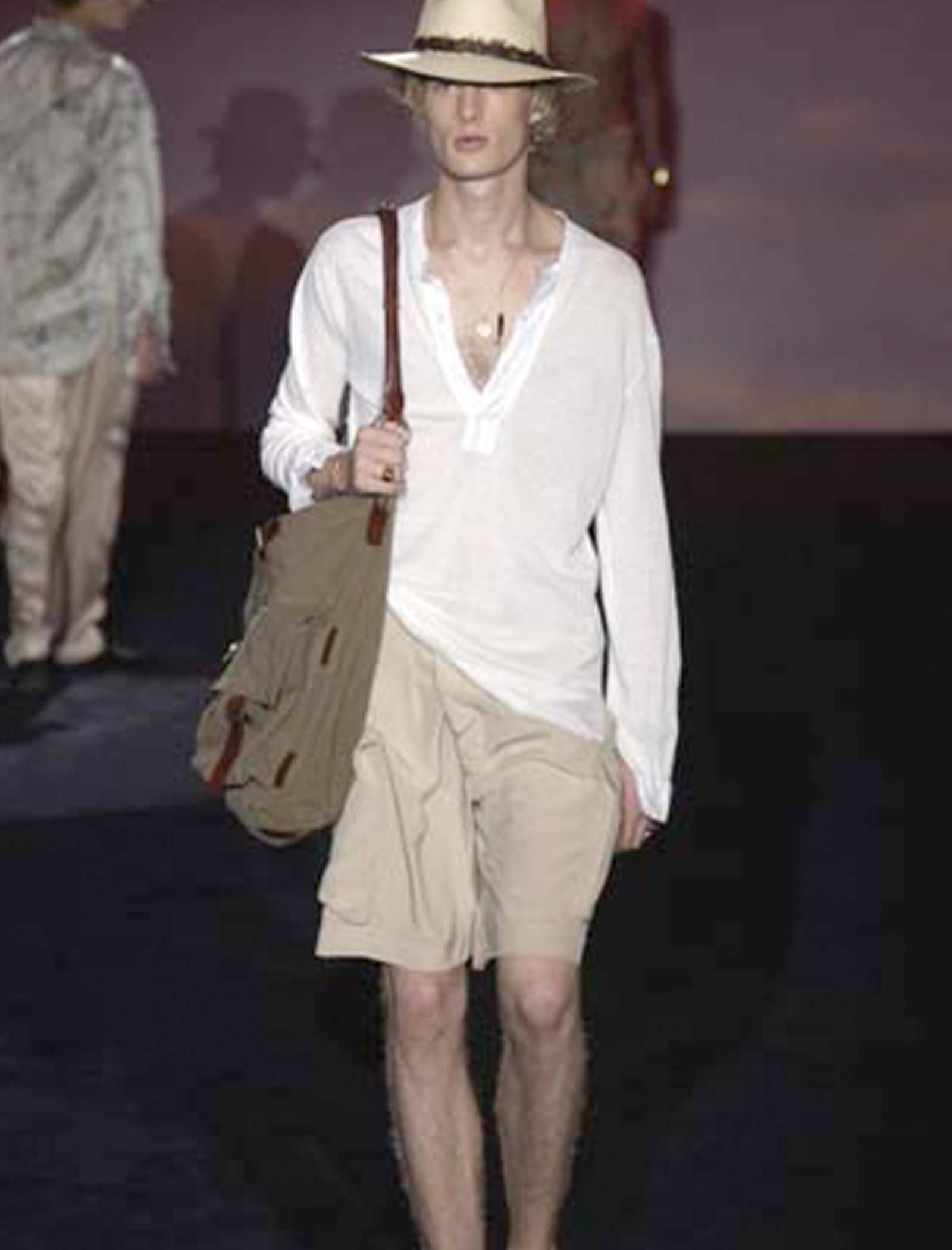 Spring 2003 Canvas Leather Shoulder Bag