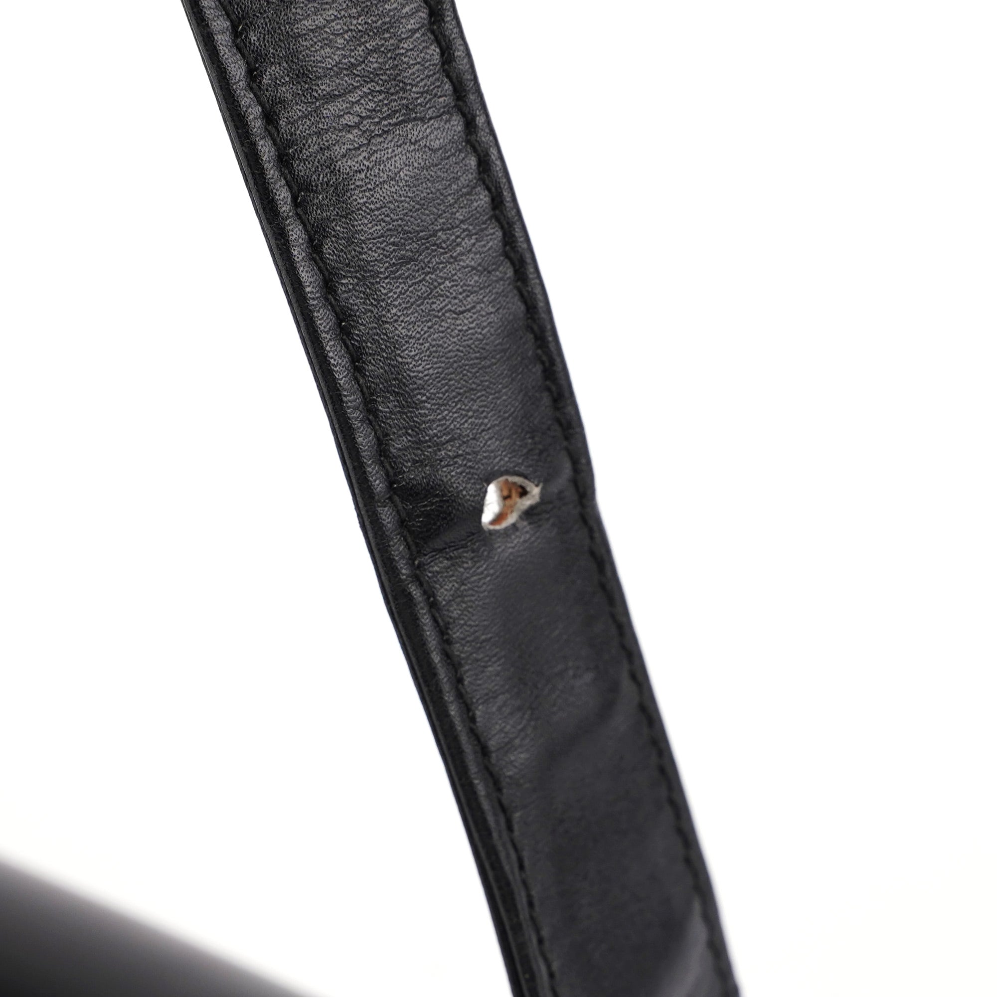 Vintage Black Calfskin G Shoulder Bag