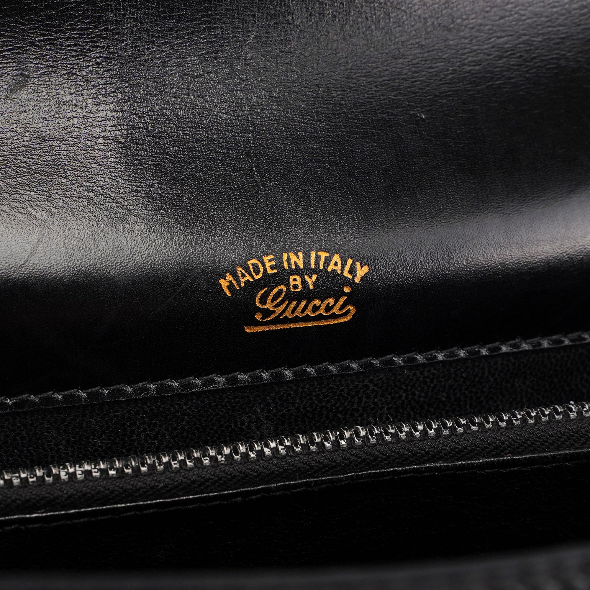 Vintage Black Calfskin G Shoulder Bag