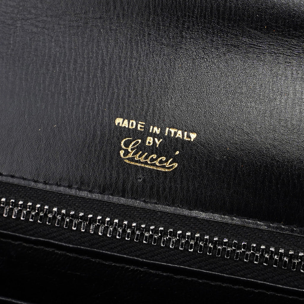 Vintage Black Calfskin Lapis Lazuli Shoulder Bag