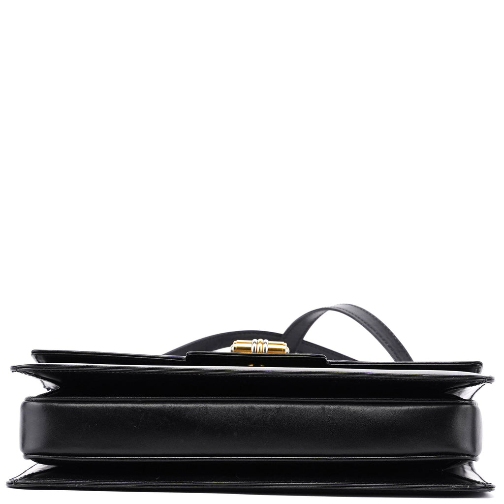 Vintage Black Calfskin Shoulder Bag