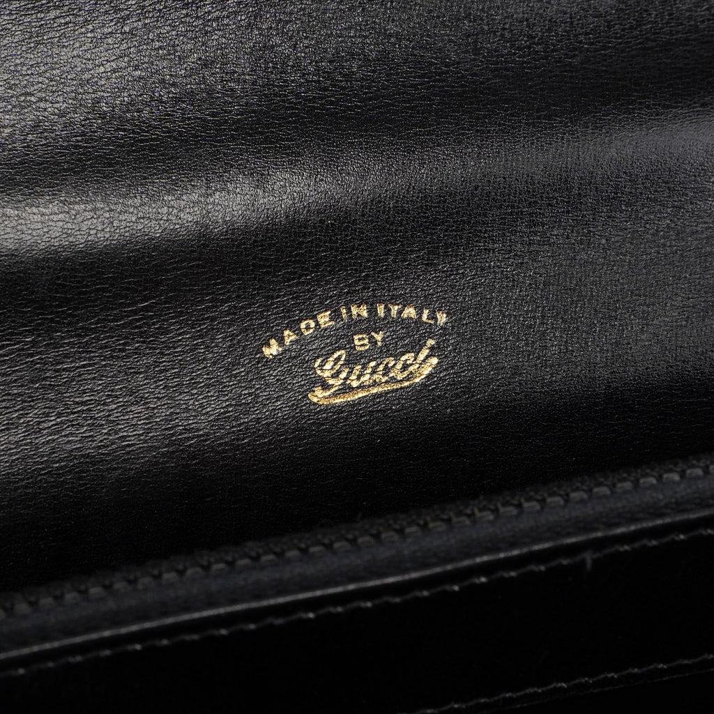 Vintage Black Calfskin Top Handle Bag