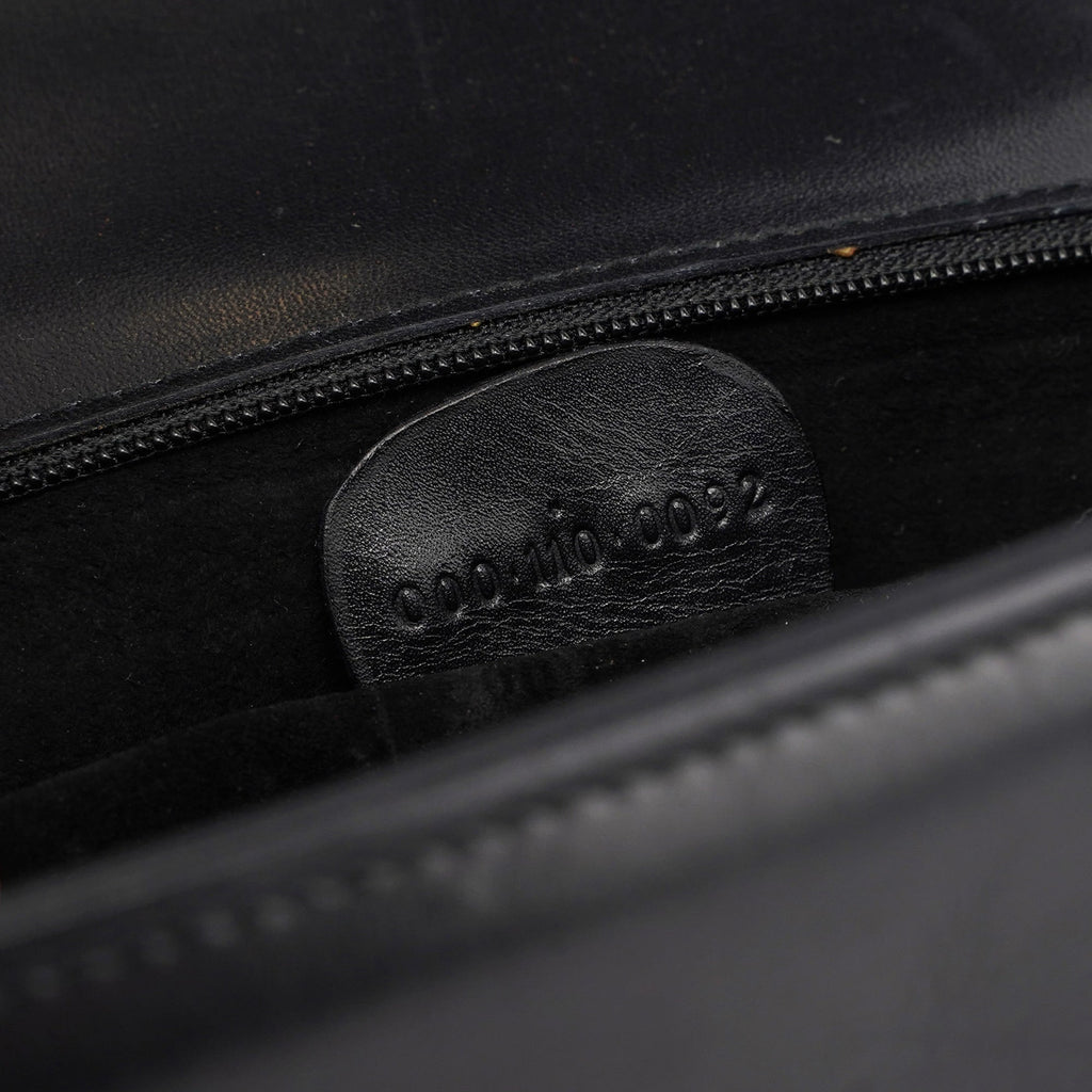 Vintage Black Calfskin Top Handle Bag