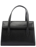 Vintage Black Leather Tote Bag