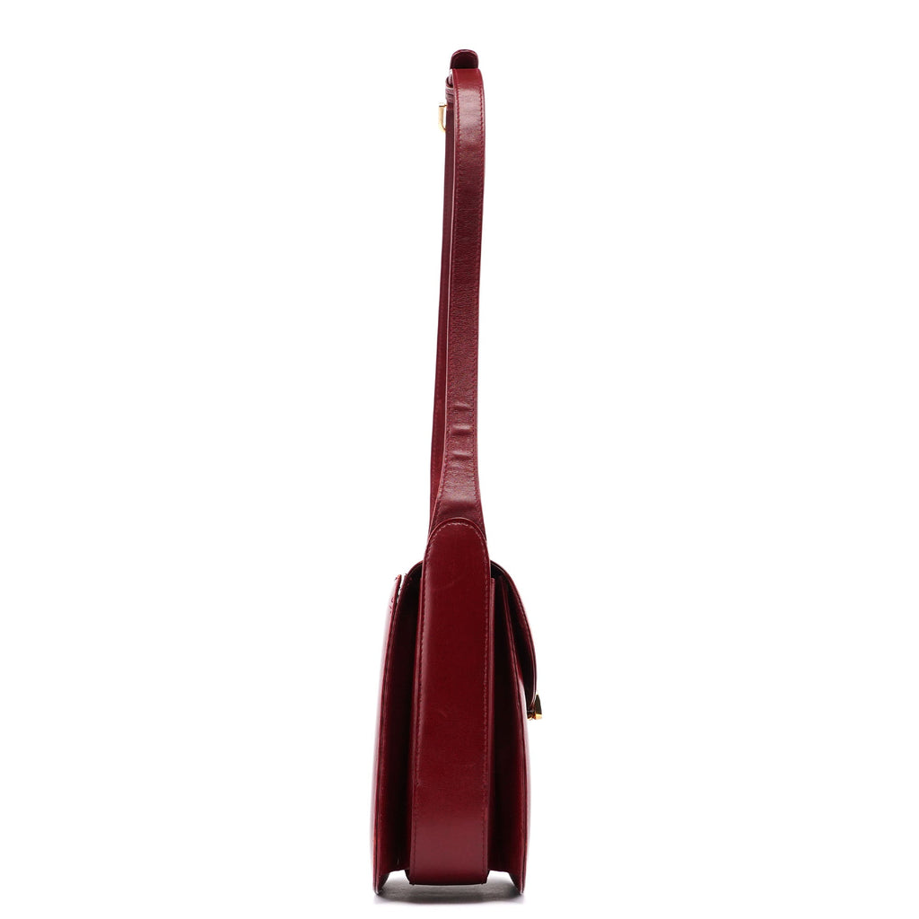 Vintage Burgundy Calfskin G Shoulder Bag