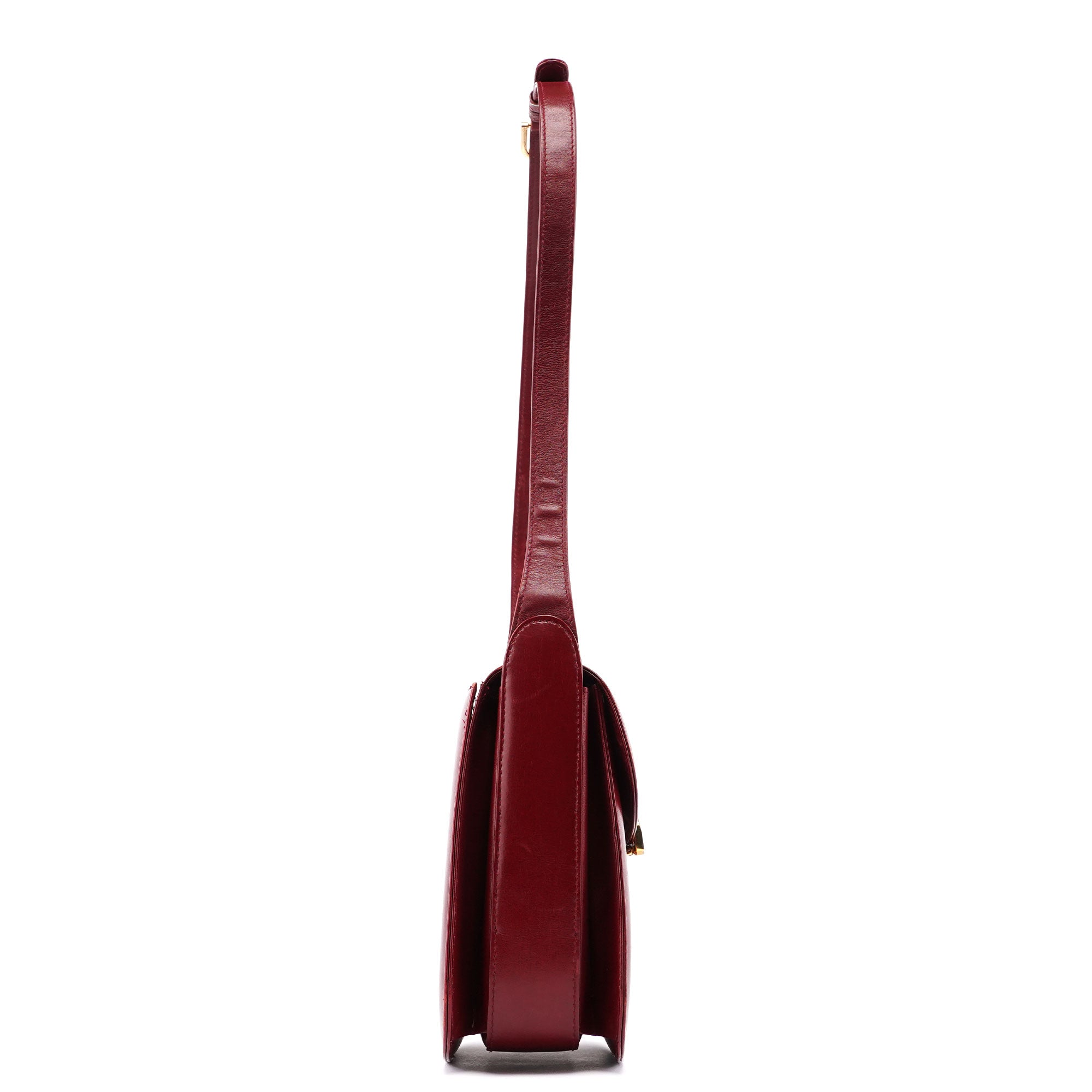 Vintage Burgundy Calfskin G Shoulder Bag