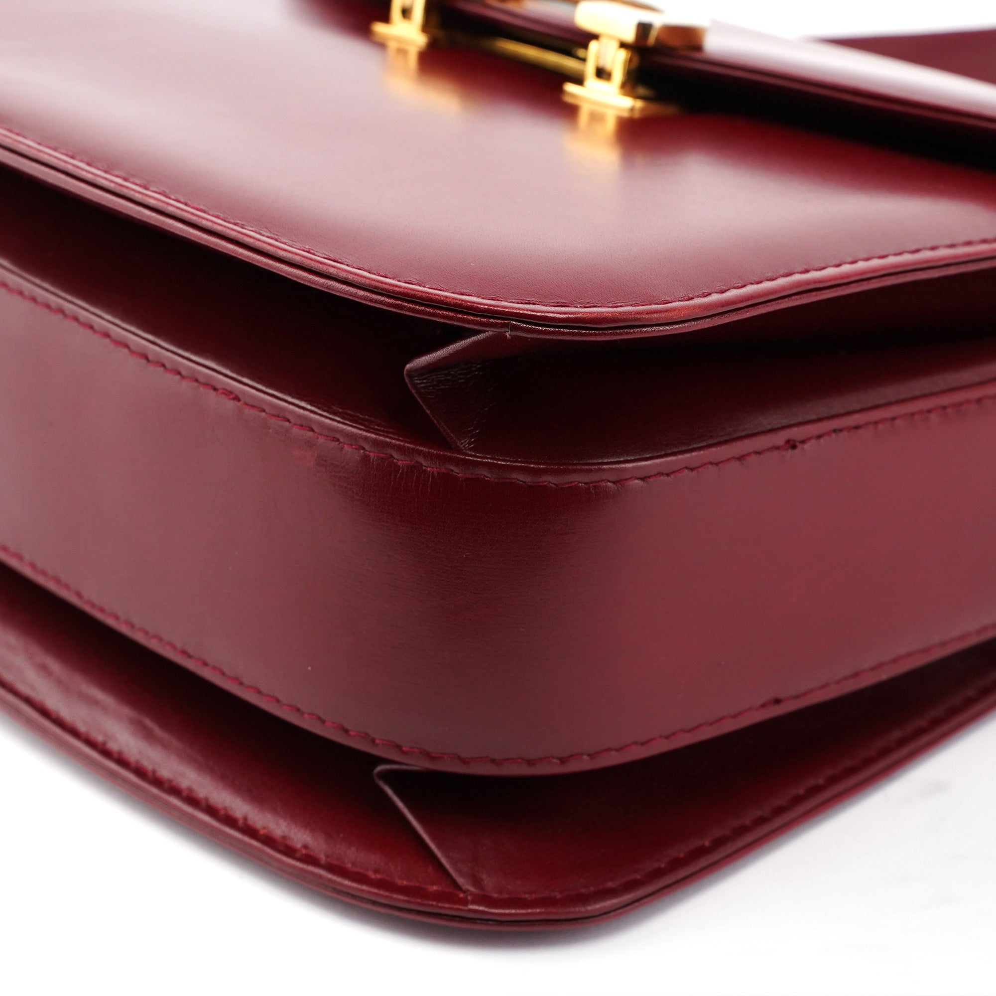Vintage Burgundy Calfskin G Shoulder Bag