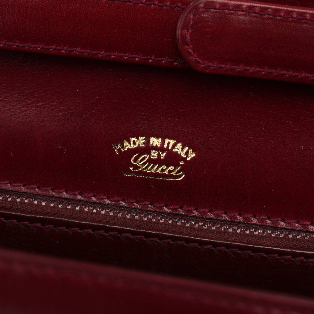 Vintage Burgundy Calfskin G Shoulder Bag